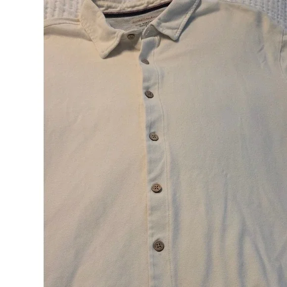 Weatherproof Vintage Mens L G Short Sleeve Button Down Shirt Beige - Picture 3 of 4